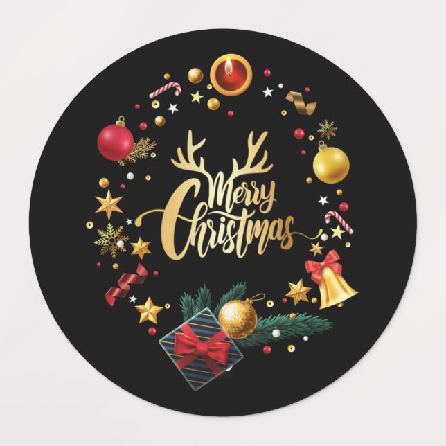 merry christmas. labels (Design 1)