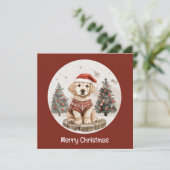Merry Christmas Labrador Retriever Puppy (Standing Front)