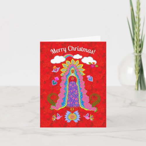 Merry Christmas Lady of Guadalupe Folded Note Card