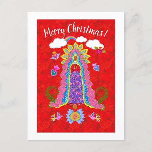 Merry Christmas Lady of Guadalupe  Postcard