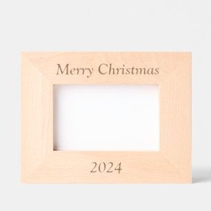 Merry Christmas Laser Etched Picture Frame
