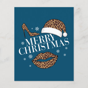Merry Christmas leopard print women's Flyer