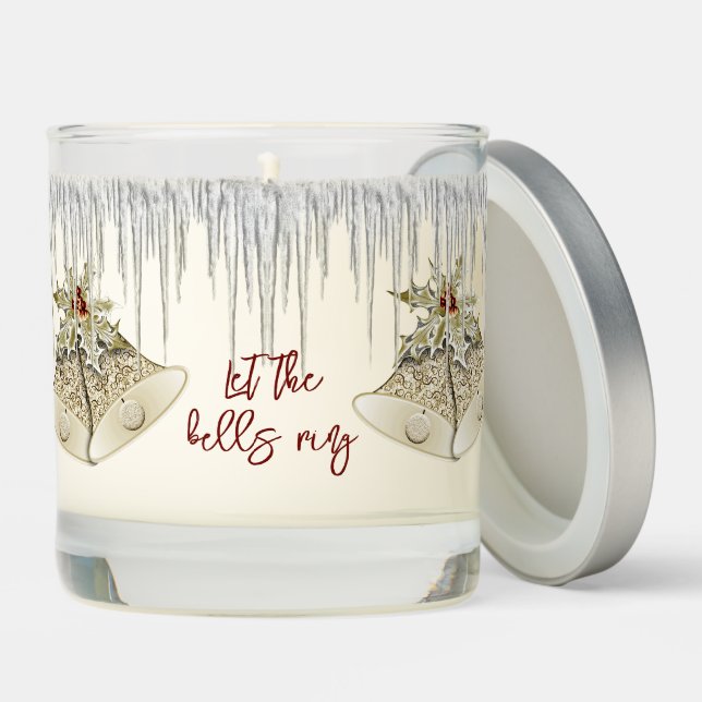 Merry Christmas Let the bells ring Scented Candle (Lid)