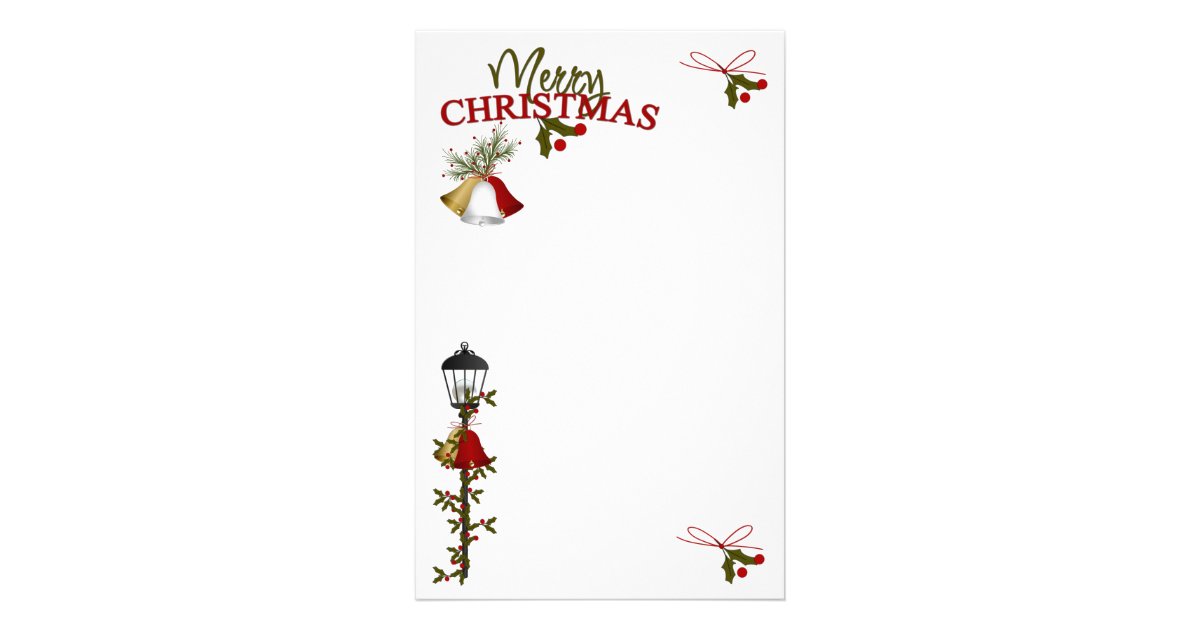 Merry Christmas Letter Stationery | Zazzle.com