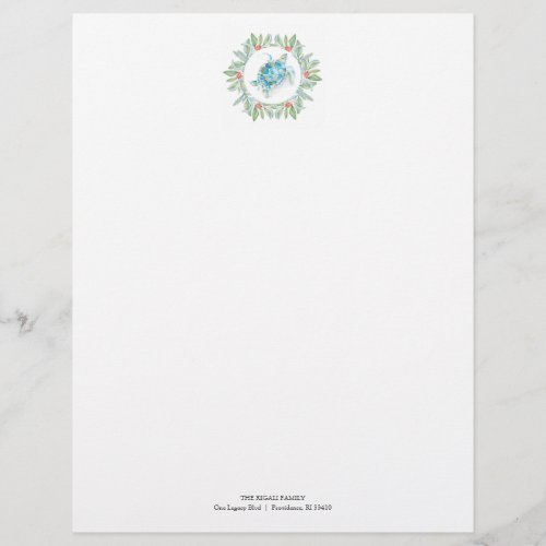 Merry Christmas Letter Stationery Beachy