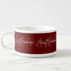 Merry Christmas Lettering and Baby Family Bowl