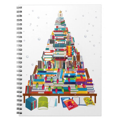 Merry Christmas Library Tree Gift For Book Lover