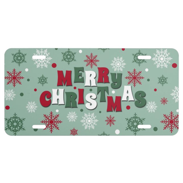 Merry Christmas License Plate (Front)