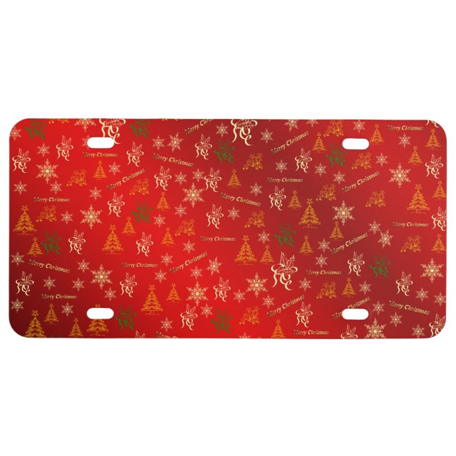 merry christmas license plate (Front)