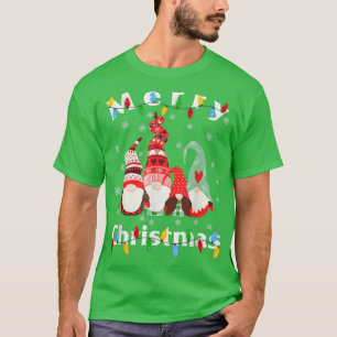 Merry Christmas Light Gnome Pajamas T-Shirt