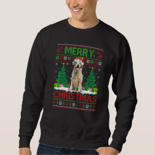 Merry Christmas Lighting Ugly Brittany Spaniel Dog Sweatshirt