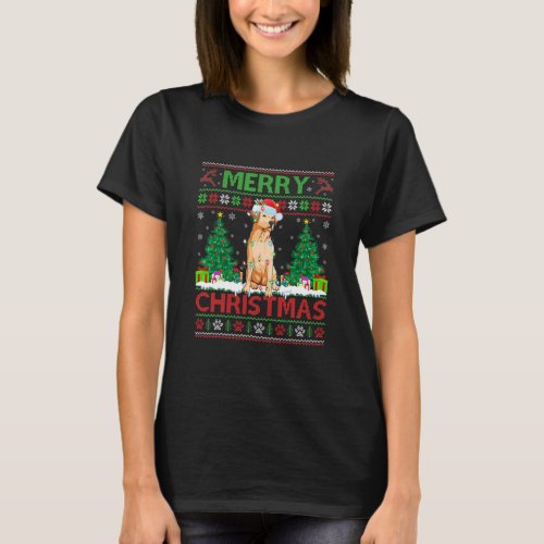 Merry Christmas Lighting Ugly Labrador Retriever T_Shirt