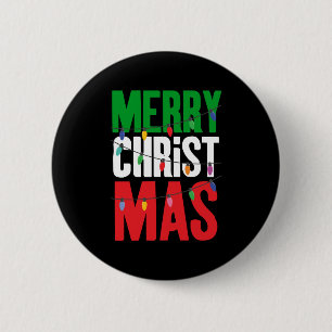 Merry Christmas Lights Button