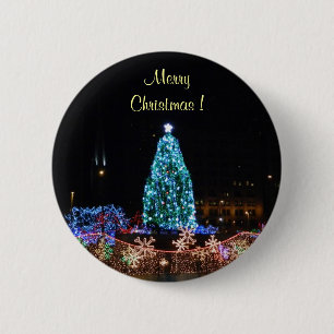 Merry Christmas Lights Button