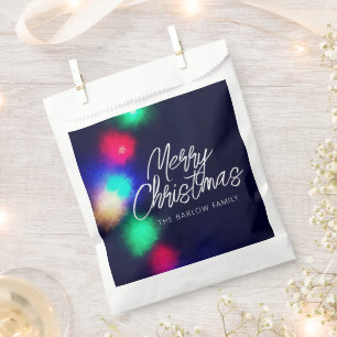 Merry Christmas Lights Favor Bag