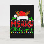 Merry Christmas Lights Funny Xmas Pjs Men Women Fa Card