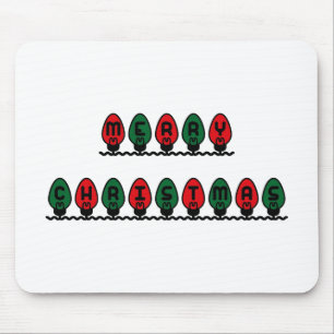 Merry Christmas Lights Mouse Pad