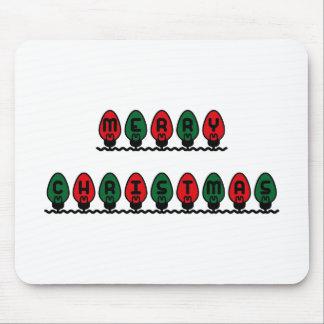 Merry Christmas Lights Mouse Pad