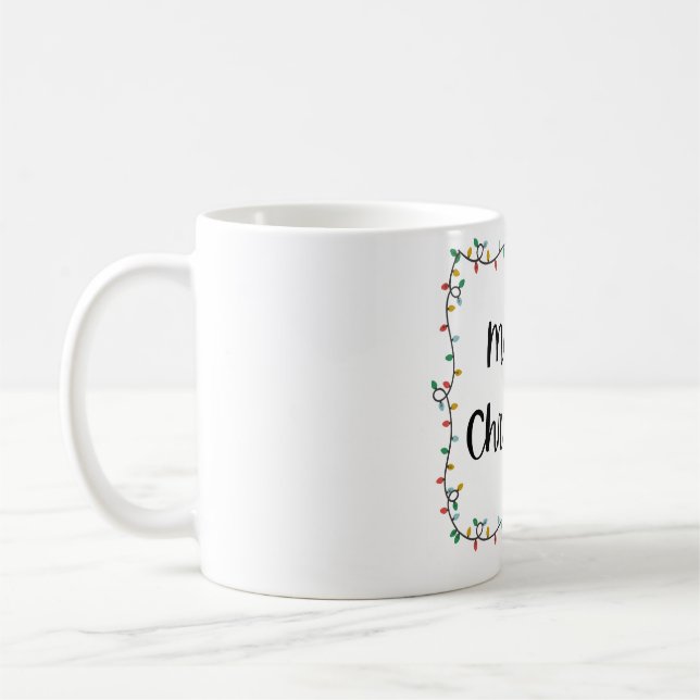 Merry Christmas lights Mug (Left)