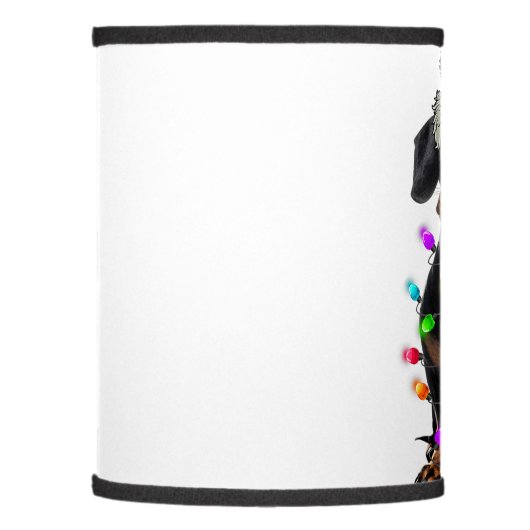 Merry Christmas Lights Palm Tree Beach Xmas Pajama Lamp Shade (Left)
