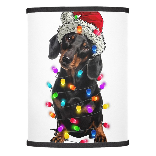 Merry Christmas Lights Palm Tree Beach Xmas Pajama Lamp Shade (Front)