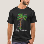 Merry Christmas Lights Palm Tree Beach Xmas Pajama T-Shirt<br><div class="desc">Are you Looking for a Matching Group Xmas Vacation Pajama 2021 Design ? Then you Need to Buy This Plam Tree Christmas Costume For Mens, Womens, Toddler, Beach Lovers to wear at a Xmas Party, Winter Holiday Family Reunion, Merry Little Christmas Eve. Christmas Costume Featuring Christmas Beach Palm Tree Lights....</div>