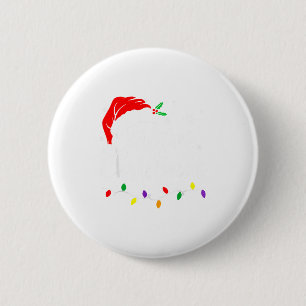 Merry Christmas Lights Red Santa Hat Xmas Family M Button