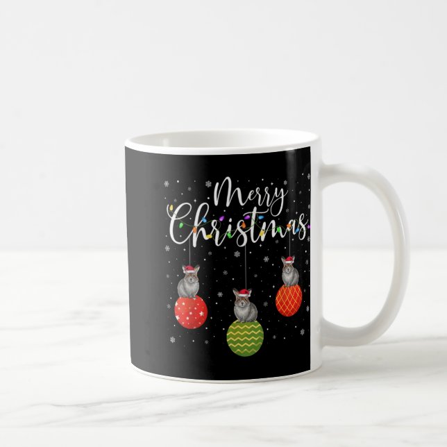 Merry Christmas Lights Santa Hat Ka Ugly Xmas T Sh Coffee Mug (Right)