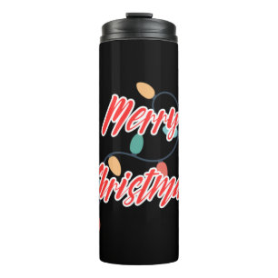 Merry Christmas Lights Thermal Tumbler
