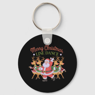 Merry Christmas Line Dance Celebrate the Season Keychain