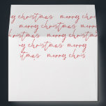 Merry Christmas Lined Envelope<br><div class="desc">Merry Christmas Lined Envelope</div>