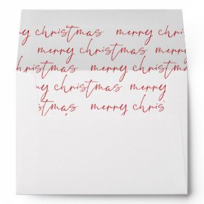 Merry Christmas Lined Envelope