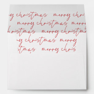 Merry Christmas Lined Envelope