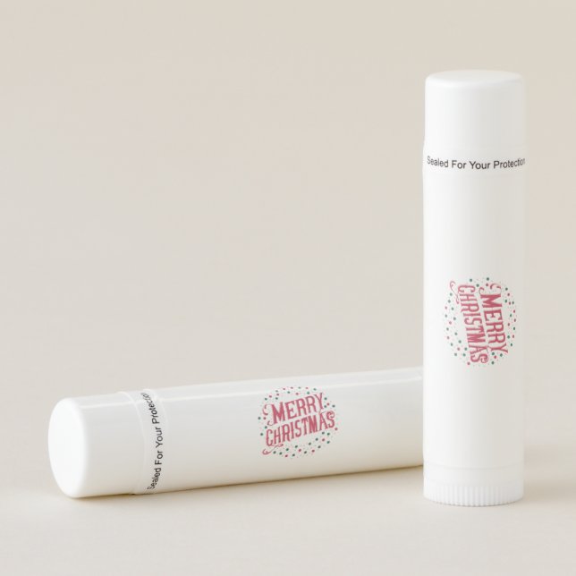 Merry Christmas Lip Balm | Holiday Stocking Stuffe (Front)