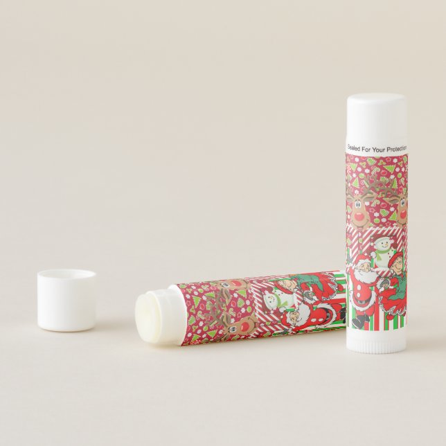 Merry Christmas Lip Balm Reindeer Mrs. Claus (In Situ)