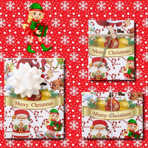 Merry Christmas Little Bit of Everything Jolly Wrapping Paper Sheets