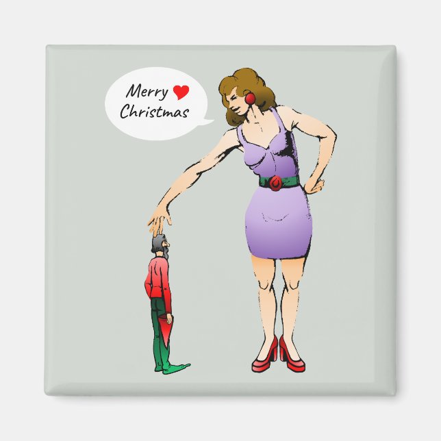 Merry Christmas Little Elf  Magnet (Front)