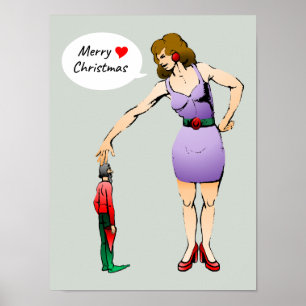 Merry Christmas Little Elf Poster