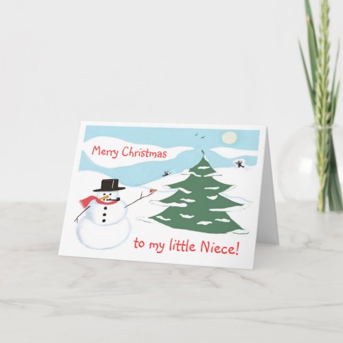 Merry Christmas little Niece Holiday Card