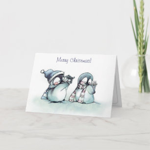 Merry Christmas - Little Penguins Holiday Card