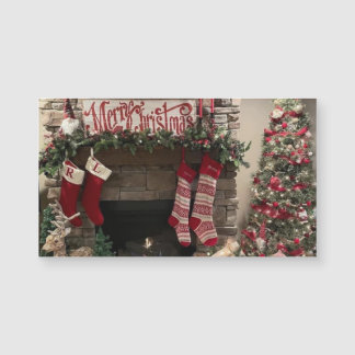 Merry Christmas Livingroom Scene w/ Christmas Tree