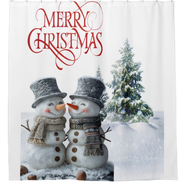 Merry Christmas lll  Shower Curtain (Front)