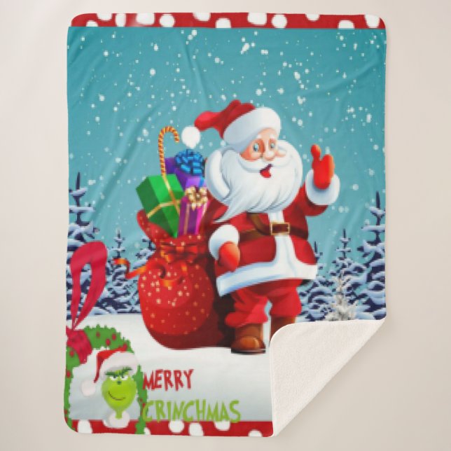 Merry Christmas llll  Sherpa Blanket (Front)