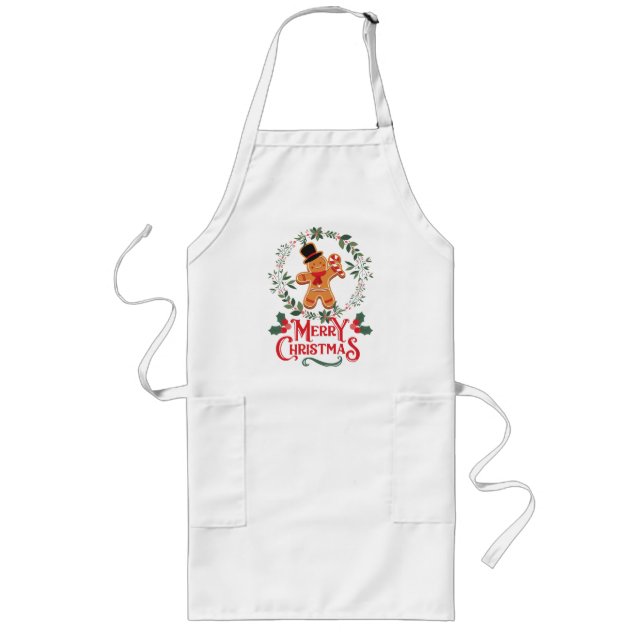Merry Christmas Long Apron (Front)