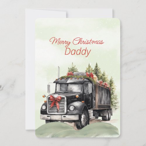 Merry Christmas Long Haul Trucker Daddy