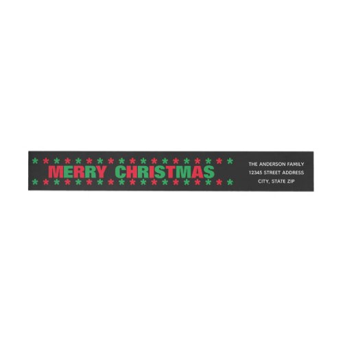 Merry Christmas _Long Return Address Label