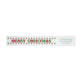 Merry Christmas -Long Return Address Label