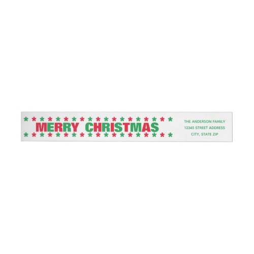 Merry Christmas _Long Return Address Label