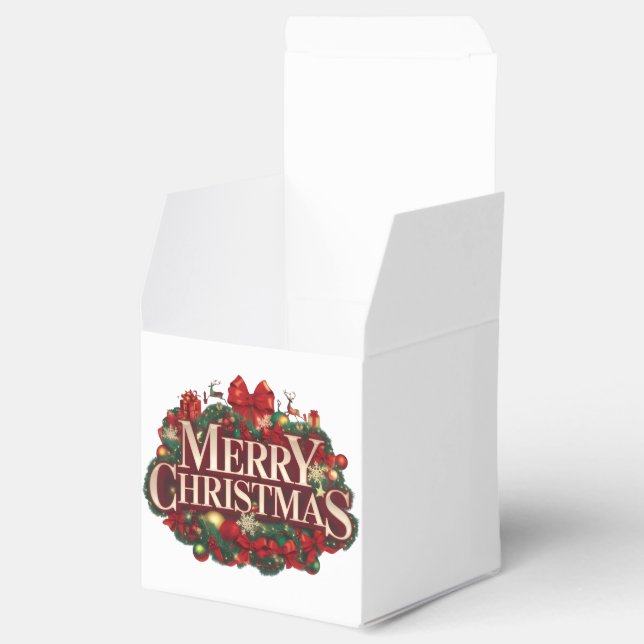 Merry Christmas Long Sleeve Shirt  Favor Boxes (Opened)