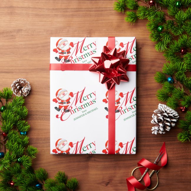 Merry Christmas Love with santa Wrapping Paper